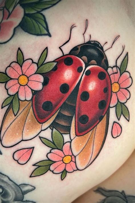 traditional ladybug tattoo|ladybug tattoo stencil.